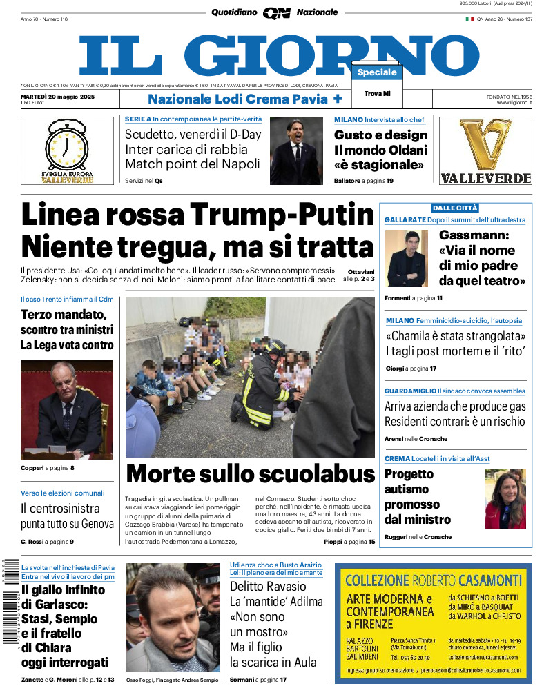 Prima-pagina-il giorno-edizione-di-oggi-20250520